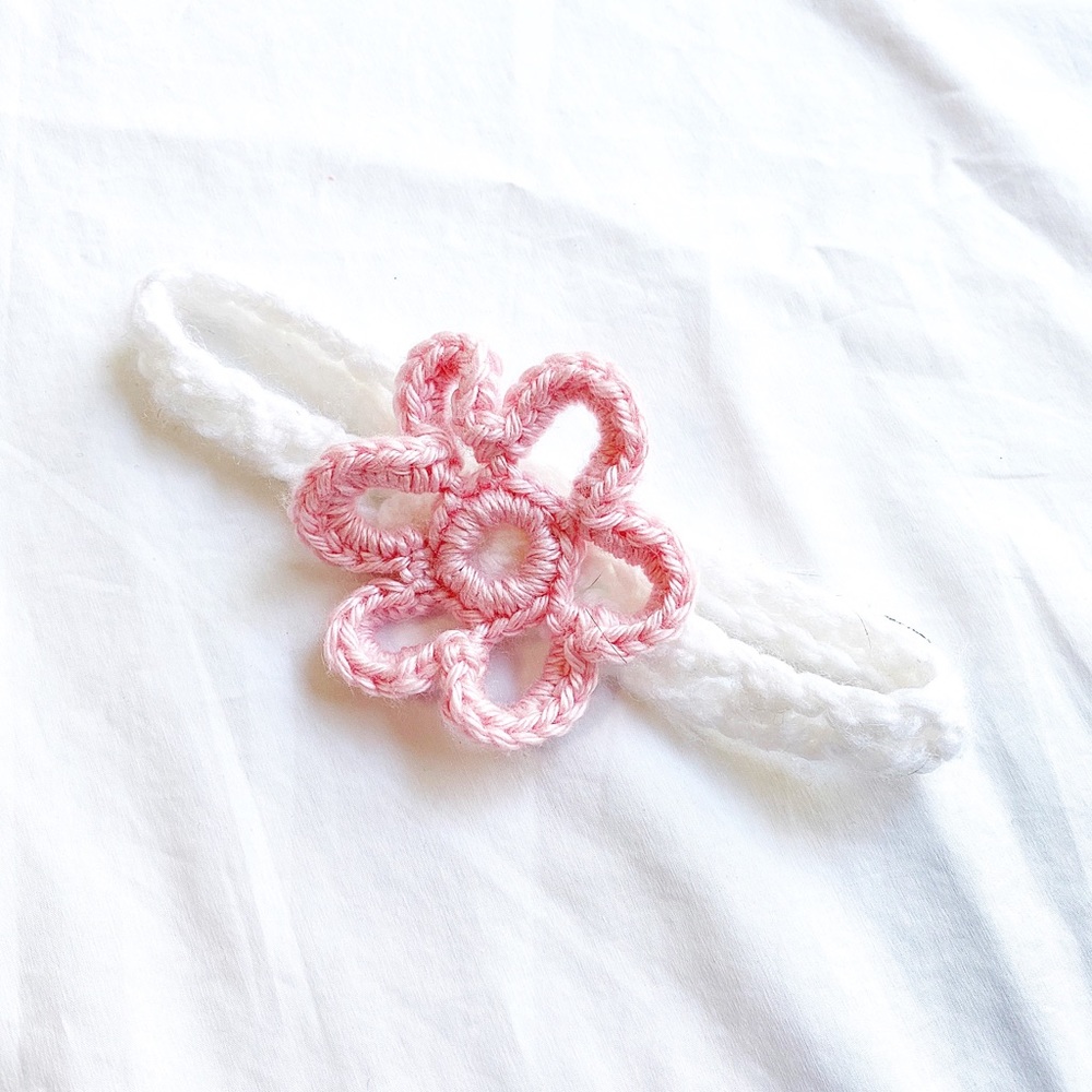 Spring Flower Crochet Baby Headband